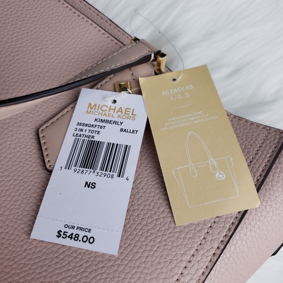 🌺NWT Michael Kors 3 in 1 Kimberly Tote bag ballet - Picture 5 of 8